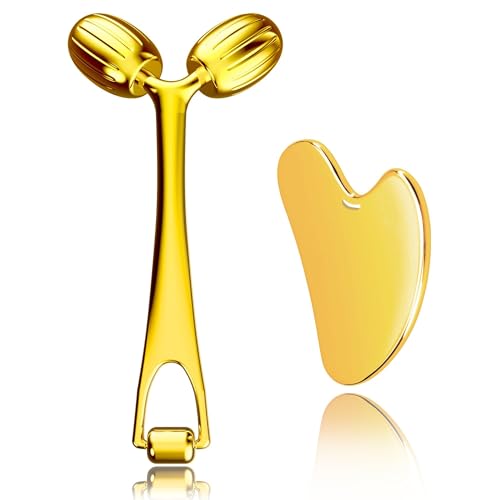 Gua Sha Facial Roller & Massage Tool for Skincare Routine
