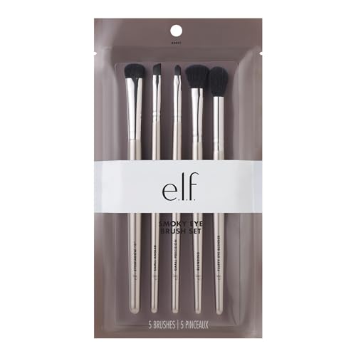 5-Piece Smoky Eye Makeup Brush Kit for Blending & Detail