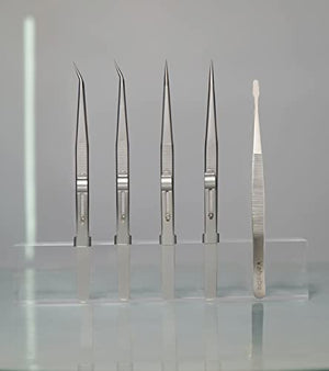 5-Piece Precision Stainless Steel Anti-Static Tweezer Set
