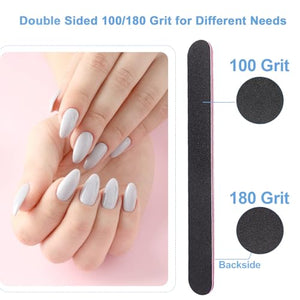 Professional 4-Way Nail File & Buffer Set for Natural Nails