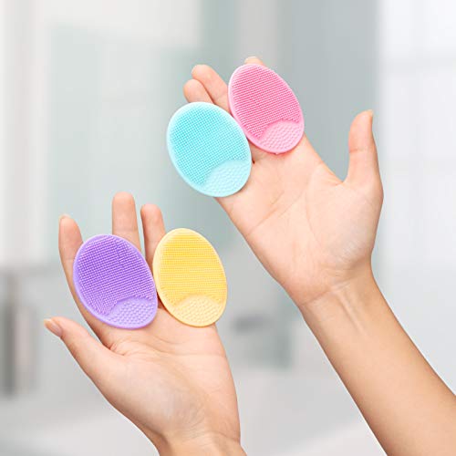 4-Pack Silicone Facial Cleansing & Exfoliating Scrubber Pads