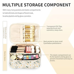 Large Capacity Portable Travel Makeup & Cosmetic Organizer Case