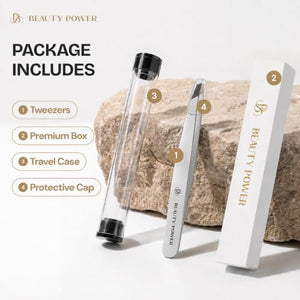 Precision Slant Tip Eyebrow Tweezers for Facial Hair Removal