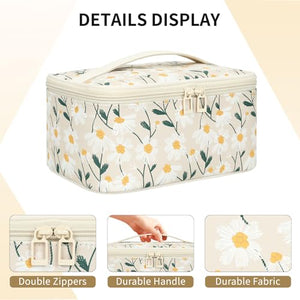 Large Capacity Portable Travel Makeup & Cosmetic Organizer Case