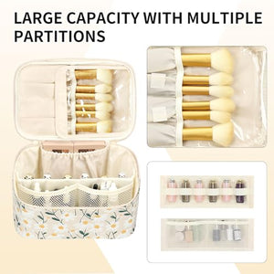 Large Capacity Portable Travel Makeup & Cosmetic Organizer Case