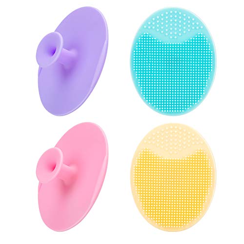 4-Pack Silicone Facial Cleansing & Exfoliating Scrubber Pads