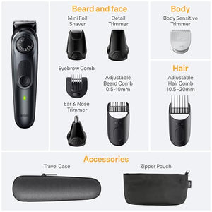 Waterproof Cordless Electric Shaver & Hair Trimmer for Men