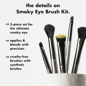 5-Piece Smoky Eye Makeup Brush Kit for Blending & Detail