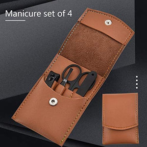 Stainless Steel Nail Clipper & Trimmer Set with Case
