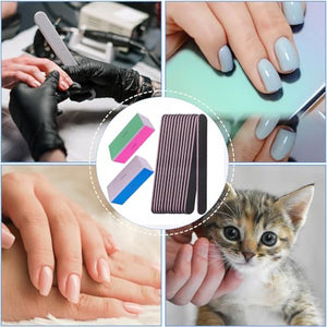 Professional 4-Way Nail File & Buffer Set for Natural Nails