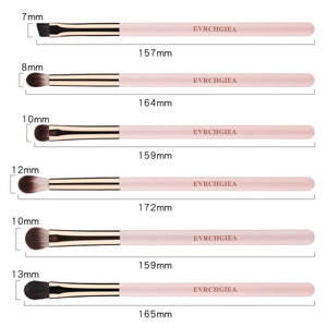 6-Piece Professional Eye Makeup Brush Set for Blending & Detail