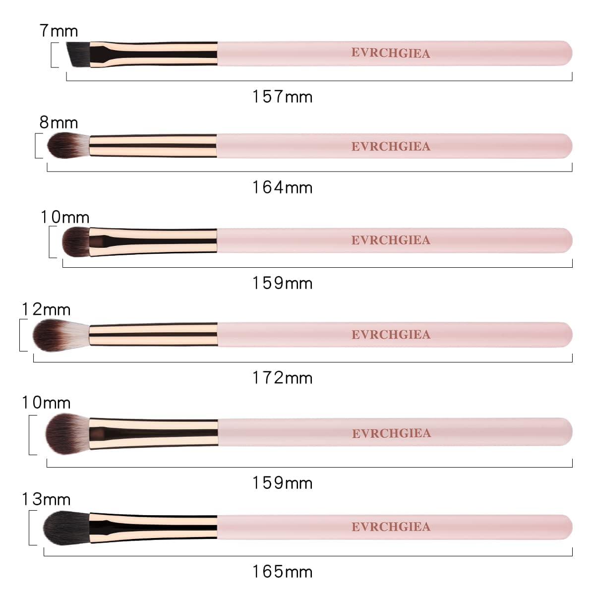 6-Piece Professional Eye Makeup Brush Set for Blending & Detail