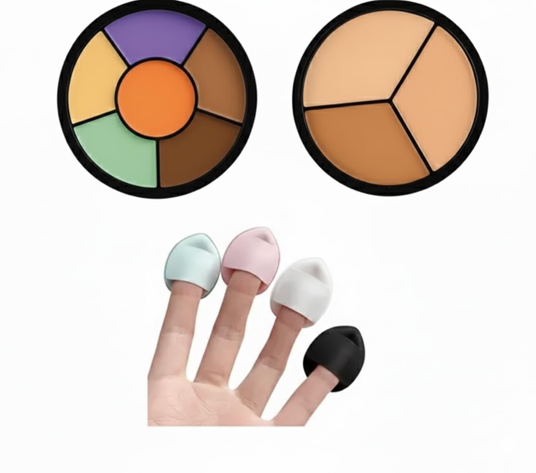 Concealer Palette & Makeup Sponge Applicator Set