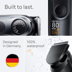 Waterproof Cordless Electric Shaver & Hair Trimmer for Men