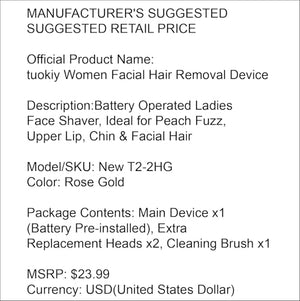 Battery-Operated Facial Hair Remover for Women