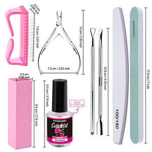 Professional Manicure Tool Kit with Files, Buffers & Cuticle Tools