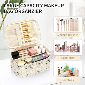 Large Capacity Portable Travel Makeup & Cosmetic Organizer Case