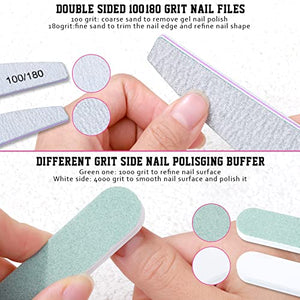 Professional Manicure Tool Kit with Files, Buffers & Cuticle Tools