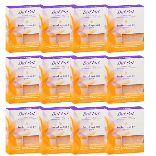 12-Pack Reusable Exfoliating Facial Cleansing Sponges