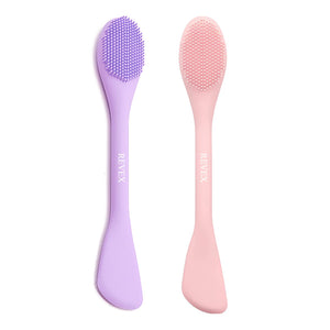 2-Piece Silicone Face Mask Applicator & Skincare Brush Set