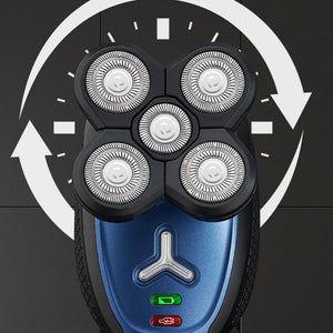 Rechargeable Waterproof 5-Blade Rotary Electric Razor
