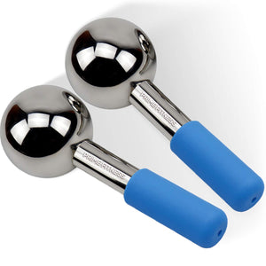 Steel Cooling Ice Globes for Face, Neck & Eye Massage