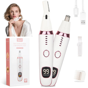 Rechargeable Nose, Ear & Facial Hair Trimmer for Men & Women