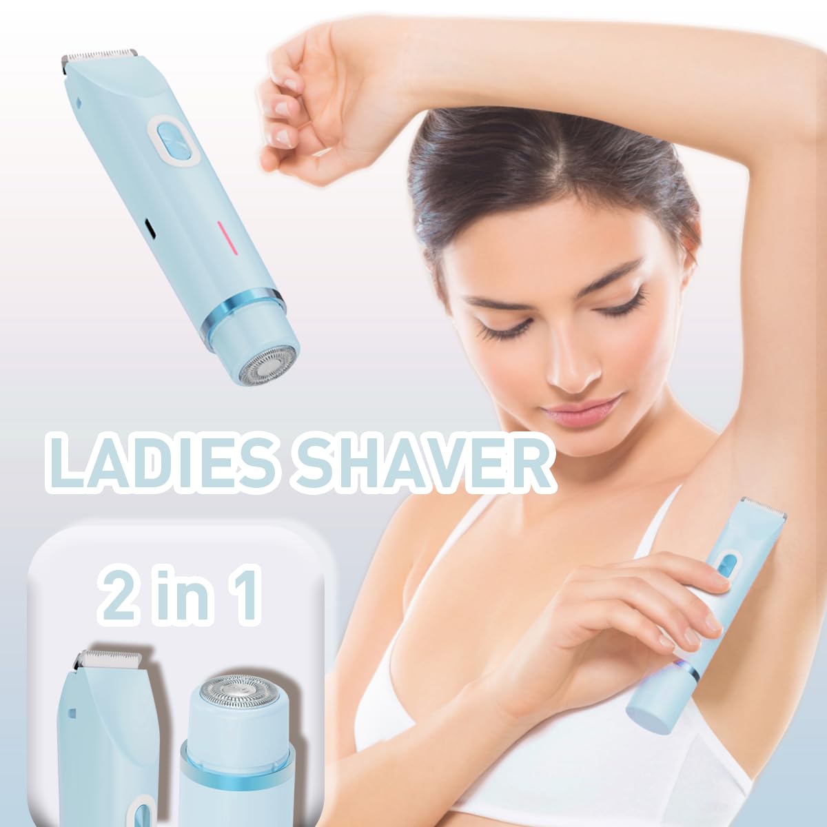 2-in-1 Waterproof Bikini & Body Trimmer for Women
