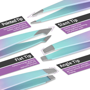 7-Piece Precision Eyebrow Tweezer & Grooming Tool Set
