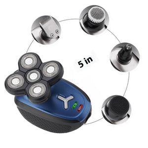 Rechargeable Waterproof 5-Blade Rotary Electric Razor