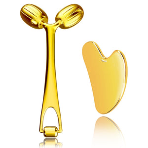 Gua Sha Facial Roller & Massage Tool for Skincare Routine