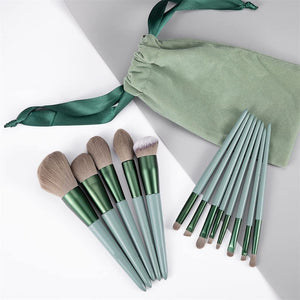 13-Piece Professional Makeup Brush Set for Face & Eyes