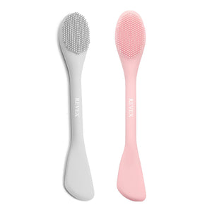 2-Piece Silicone Face Mask Applicator & Skincare Brush Set