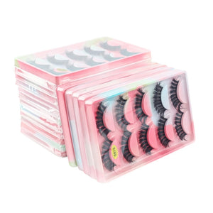 5-Pair Natural Curly False Eyelash Set for Makeup