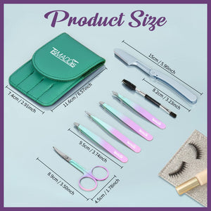 7-Piece Precision Eyebrow Tweezer & Grooming Tool Set