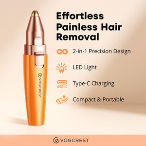 2-in-1 Rechargeable Eyebrow & Facial Hair Trimmer