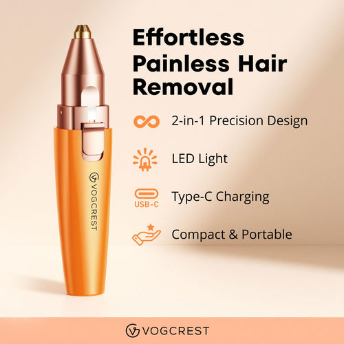 2-in-1 Rechargeable Eyebrow & Facial Hair Trimmer
