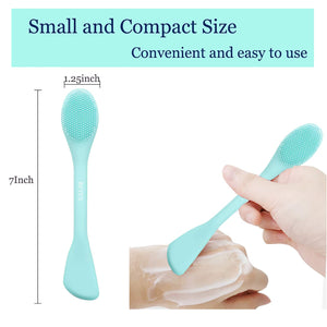 2-Piece Silicone Face Mask Applicator & Skincare Brush Set