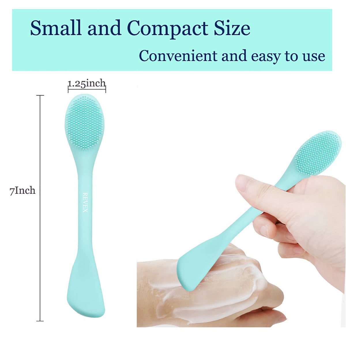2-Piece Silicone Face Mask Applicator & Skincare Brush Set