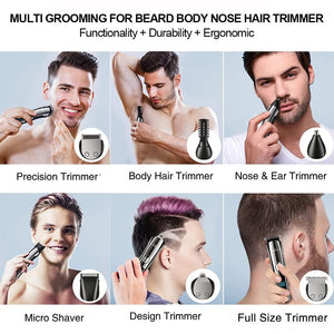 Multifunctional Electric Hair, Beard & Nose Trimmer for Men