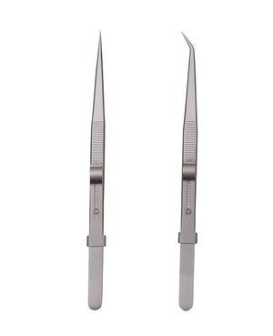 5-Piece Precision Stainless Steel Anti-Static Tweezer Set