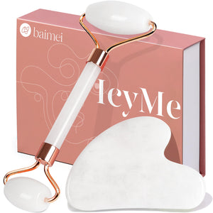 Jade Facial Roller & Gua Sha Skincare Tool Set
