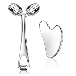 Gua Sha Facial Roller & Massage Tool for Skincare Routine