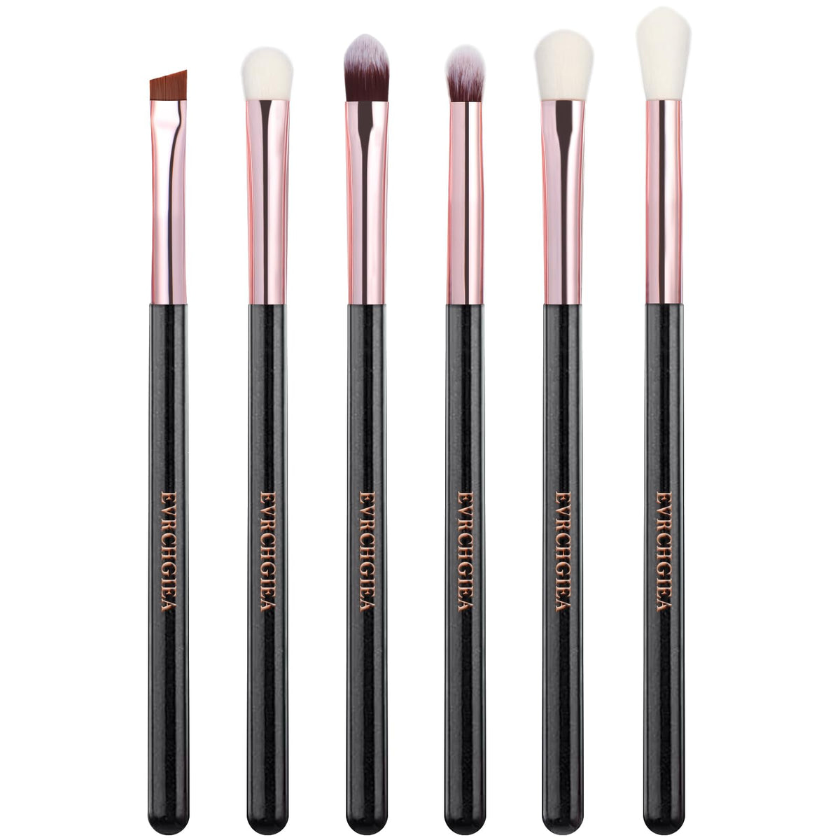 6-Piece Professional Eye Makeup Brush Set for Blending & Detail
