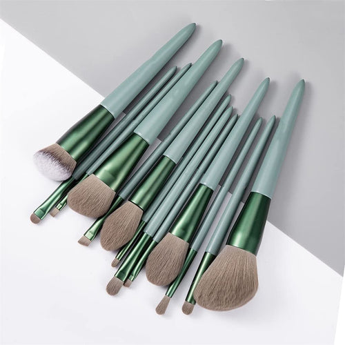 13-Piece Professional Makeup Brush Set for Face & Eyes
