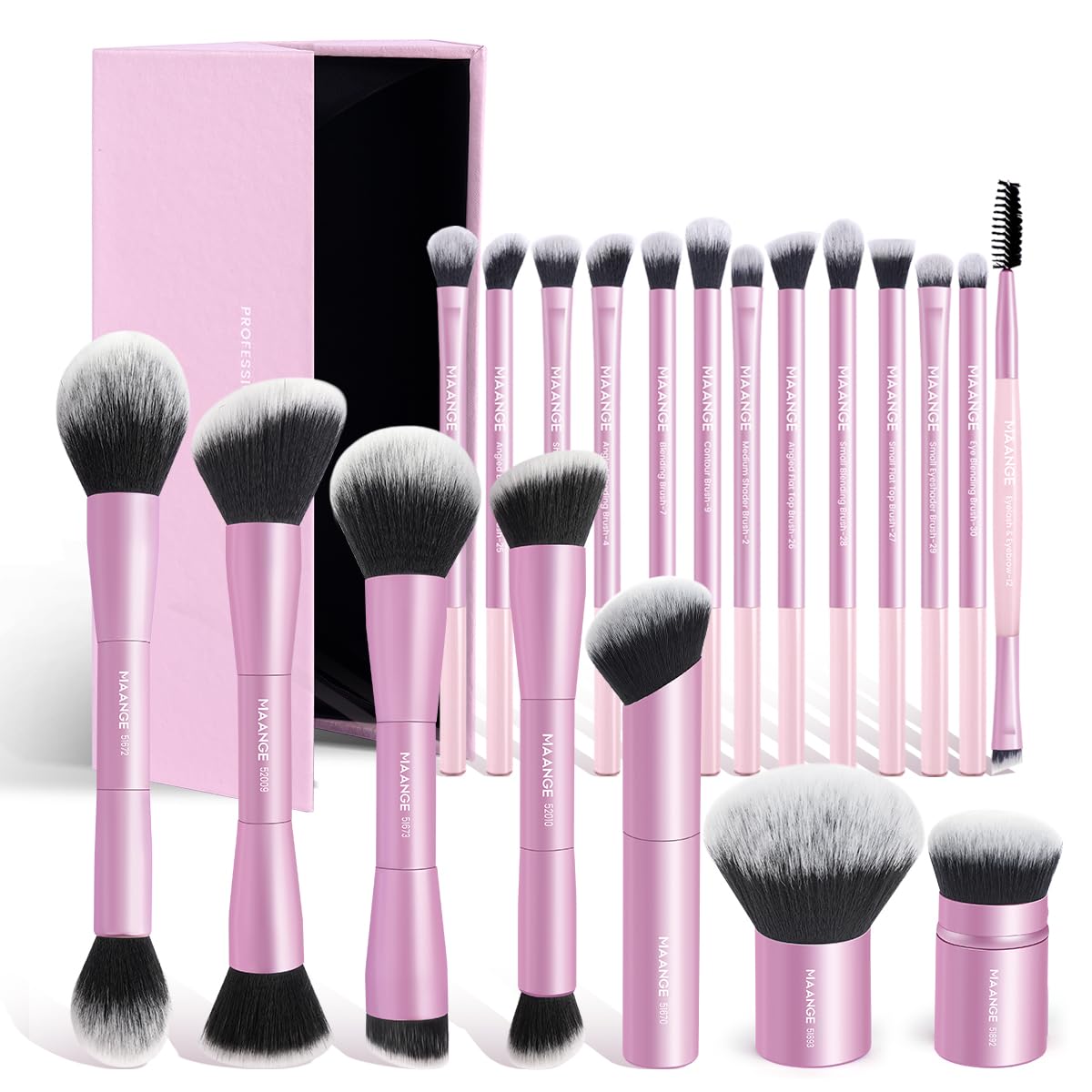 20-Piece Double-Ended Makeup Brush Set with Gift Box