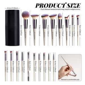 18-Piece Premium Makeup Brush Set with Storage Case