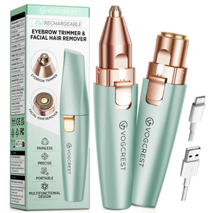 2-in-1 Rechargeable Eyebrow & Facial Hair Trimmer