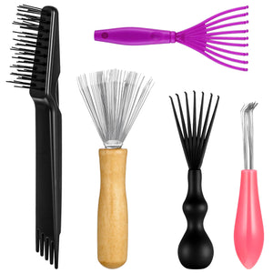 5-Piece Hair Brush & Comb Cleaning Tool Set for Home & Salon