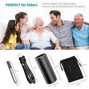 Wide Jaw Nail Clipper Set for Thick & Ingrown Toenails